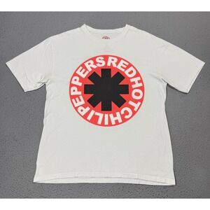 Red Hot Chili Peppers Shirt Mens M White Unlimited Love World Tour Graphic Tee